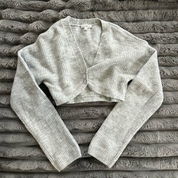 For Love And Lemons Sweaters - For Love And Lemons Light Gray Women’s Cardigan